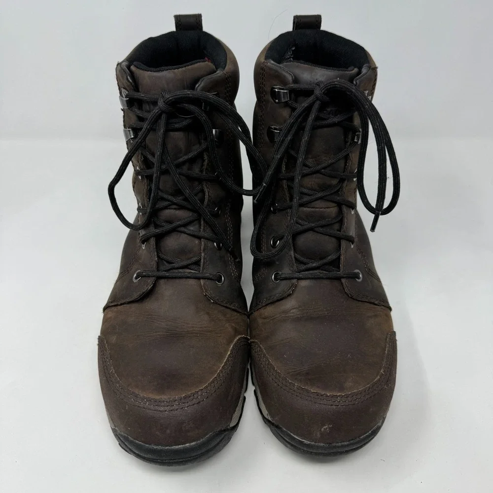 Duluth Trading Company Work Boots Brown Leather Water Resistance Men's Size 11.5